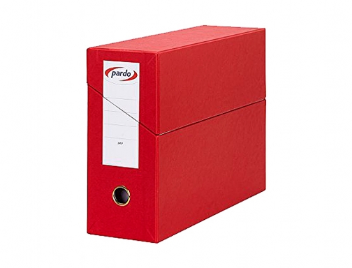 Caja transferencia Pardo folio forrado extra doble lomo 80 mm estuche interior 245702 , rojo, imagen 2 mini