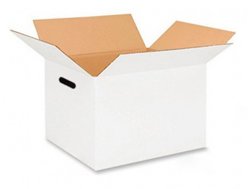 Caja para embalar Q-connect blanca con asas doble canal 450x280 mm KF14096, imagen 2 mini