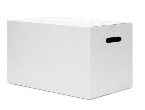 Caja para embalar Q-connect blanca con asas doble canal 450x280 mm KF14096, imagen 5 mini