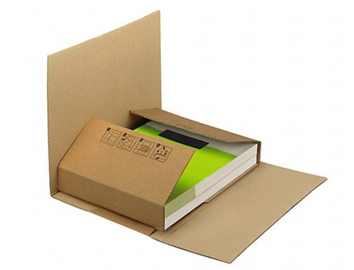 Caja para embalar Q-connect libro medidas 300x240x60 mm espesor carton 3 mm KF26142, imagen 3 mini