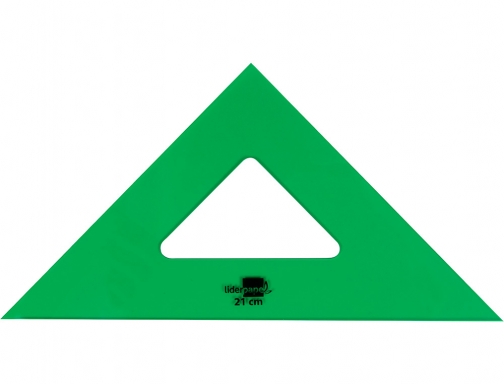 Escuadra Liderpapel 21 cm acrilico verde 43370, imagen 2 mini