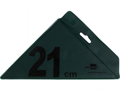 Escuadra Liderpapel 21 cm acrilico verde 43370, imagen 3 mini