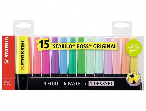 Rotulador Stabilo boss fluorescente 70 blister de 15 unidades colores surtidos 7015-01-5, imagen 2 mini