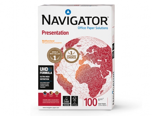 Papel fotocopiadora Navigator Din A4 100 gramos papel multiuso ink-jet y laser NAV-100-A4 , blanco, imagen 3 mini
