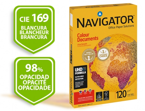 Papel fotocopiadora Navigator Din A4 120 gramos paquete de 250 hojas NAV-120-A4 , blanco, imagen 2 mini