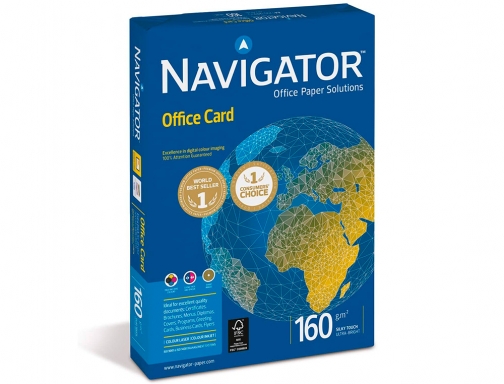 Papel fotocopiadora Navigator Din A4 160 gramos papel multiuso ink-jet y laser NAV-160 , blanco, imagen 4 mini