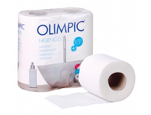 Papel higienico olimpic 2 capas-96,3mm ancho x 17,98m largo paquete de 4 Olympic H287590 H287094, imagen 2 mini