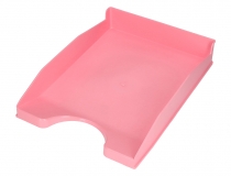 Bandeja sobremesa plastico Q-connect rosa pastel