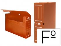Caja archivo definitivo plastico Liderpapel marron  DF08