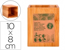 Cubilete portalapices Liderpapel bambu 100% natural  CB03