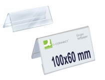 Identificador sobremesa Q-connect metacrilato 100x60 mm