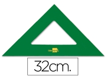 Escuadra Liderpapel 32 cm acrilico verde  ES08