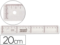 Regla Liderpapel plastico cristal 20 cm  RG01