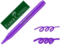Rotulador faber fluorescente textliner 38 violeta  Faber castell