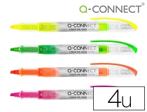 Rotulador Q-connect fluorescente punta biselada tinta