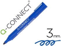 Rotulador Q-connect marcador permanente azul punta