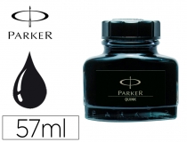 Tinta estilografica Parker negra bote 57