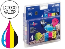 Ink-jet Brother lc-1000 pack negro cian