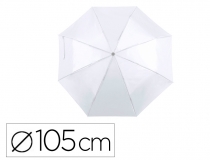 Paraguas de poliester blanco 105