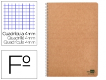 Cuaderno espiral Liderpapel folio ecouse tapa  BB02