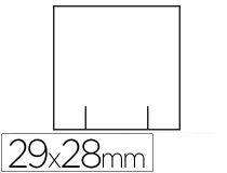 Etiquetas Meto blanca 29x28 mm troquelada