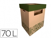 Contenedor papelera reciclaje Liderpapel ecouse carton  CO01
