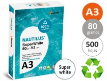 Papel fotocopiadora Nautilus superwhite 100% reciclado