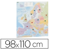 Mapa mural Faibo europa plastificado enrollado