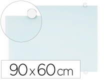 Pizarra blanca Q-connect cristal magnetica marco