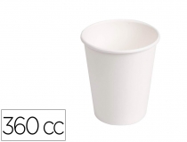 Vaso de carton biodegradable blanco 360
