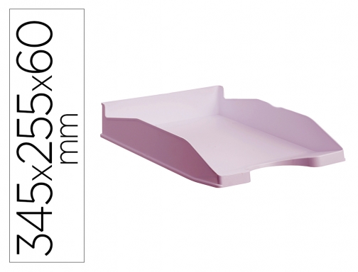Bandeja sobremesa Archivo 2000 ecogreen plastico 100% reciclado apilable formatos Din A4 742 RS PS , rosa pastel, imagen mini