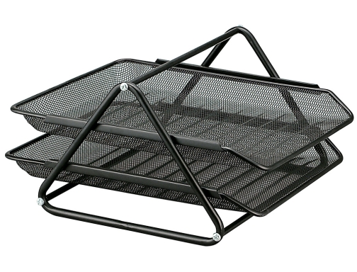 Comprar Bandeja sobremesa de metal Q-connect rejilla gxa100 negra2 bandejas movibles 300x185x350 mm KF00860 , negro
