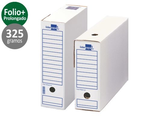 Comprar Caja archivo definitivo Liderpapel folio prolongado , 275x390x115 mm