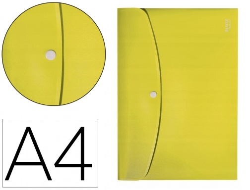 Comprar Carpeta Leitz recycle portadocumentos broche Din A4 polipropileno amarillo 46780015