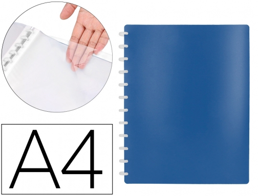 Carpeta Liderpapel Din A4 con 20 fundas intercambiables color azul 36127, imagen mini