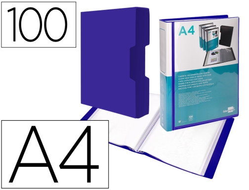 Comprar Carpeta Liderpapel personaliza 37862 100 fundas polipropilenodin A4 azul con cajetin 20969