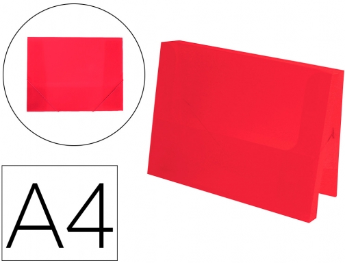 Carpeta Liderpapel portadocumentos polipropileno dinA4 rojo translucido lomo 50 mm 160045, imagen mini