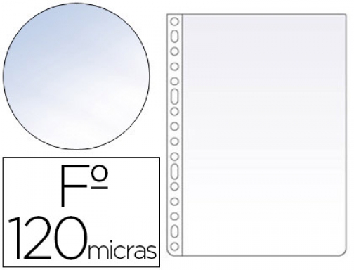 Funda Multitaladro Q-Connect Din A4 100 Mc Cristal Caja de 100
