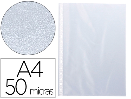 Comprar Funda multitaladro Din A4, 50 micras, Basik, piel de naranja, bolsa 100 uds. KF01955