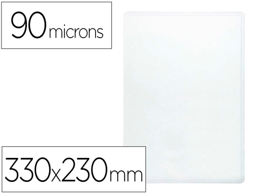Comprar Funda portadocumento folio 90 micras pvc transparente Qconnect 1906