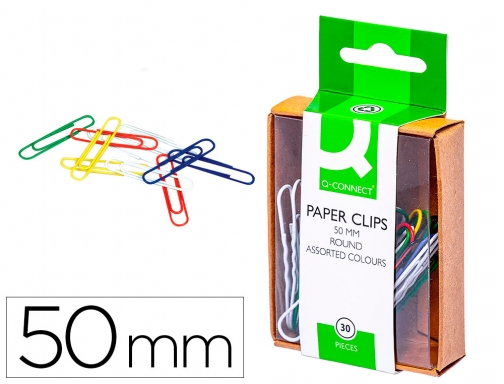 Clips colores Q-connect 50 mm caja
