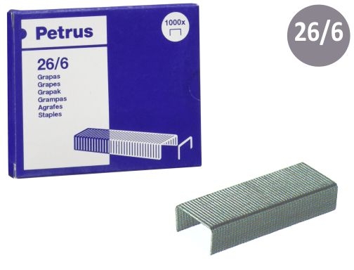 Caja 1000 grapas Petrus 22/6