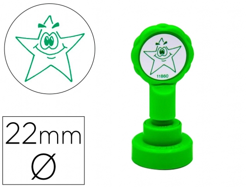 Sello Artline emoticono estrella color verde