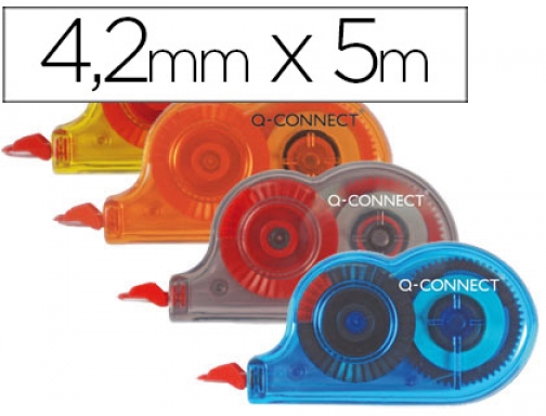 Corrector Q-connect cinta mini blanco 4,2mm.