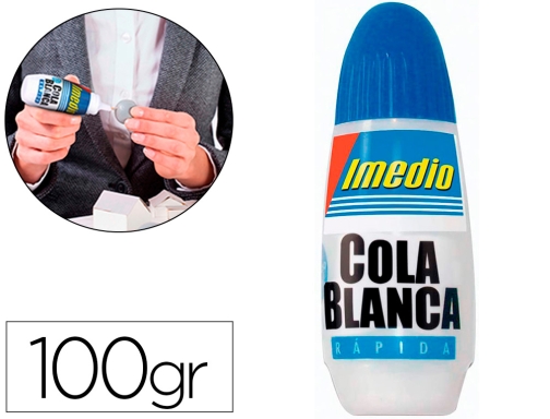 Pegamento cola blanca Imedio bote de 100 gr 6304675