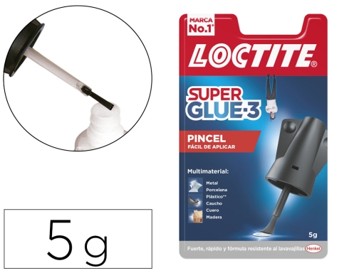 Comprar Pegamento Superglue Loctite 5 grs, aplicador con pincel. Adhesivo instantaneo 2640969