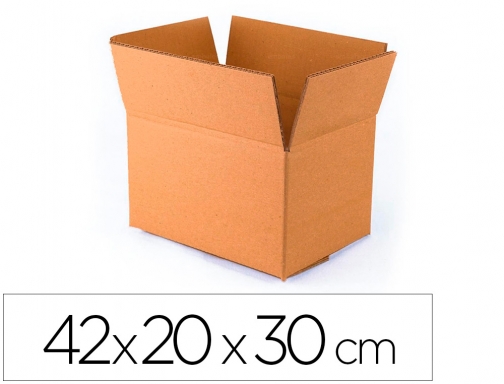 Caja de embalar marron Q-connect doble canal 420x200x300 mm KF14101, imagen mini