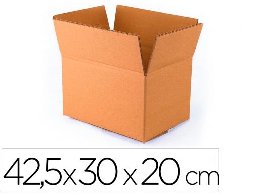 Caja para embalar Q-connect fondo automatico medidas 425x300x200 mm espesor carton 3 KF26140, imagen mini