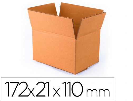Caja para embalar Q-connect usos varios carton doble canal marron 172x217x110 mm 152601, imagen mini