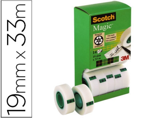 Cinta Transparente Scotch®, en Caja, 19 mm x 33 m